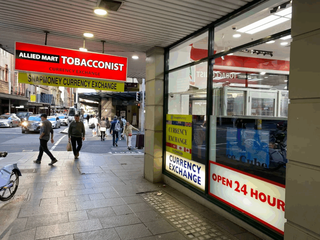 currency exchange near me sydney australia snapmoney