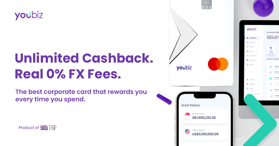 The best corporate card for SMEs with unlimited 1% cashback | YouBiz