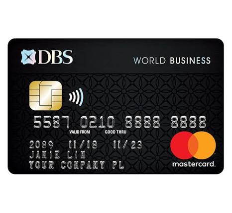 DBS World Business Card, a black Mastercard business credit card