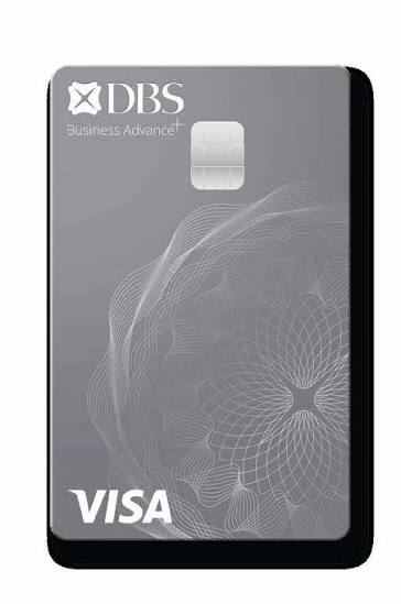 DBS Business Advance+ Debit Card, a silver Visa business debit card