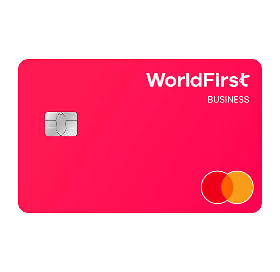 Magenta WorldFirst Business Mastercard with chip and Mastercard logo