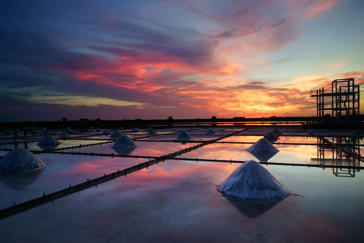 Tainan Taiwan Sunset Salt Cigu Mountain Pyramid