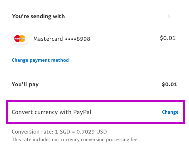 PayPal 4 Change Currency Converter Option (Exchange Rates Currency Conversion)