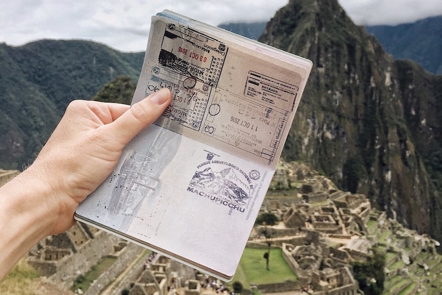 Machu Picchu Passport Stamp Rare
