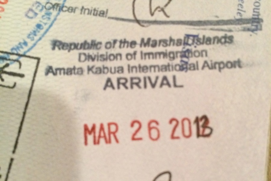 The Marshall Islands Passport Stamp Rare