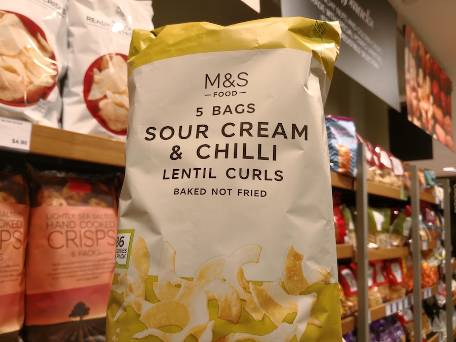 Marks & Spencer Singapore vs JB Price Comparison: Sour Cream & Chilli Lentil Curls