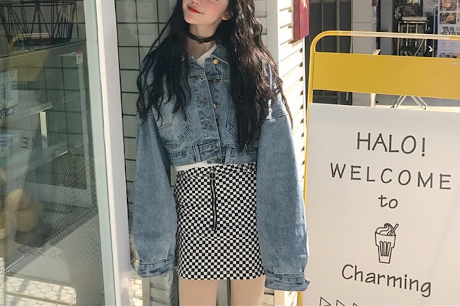 '90s Autumn Fashion Cropped Boyfriend Denim Jacket 