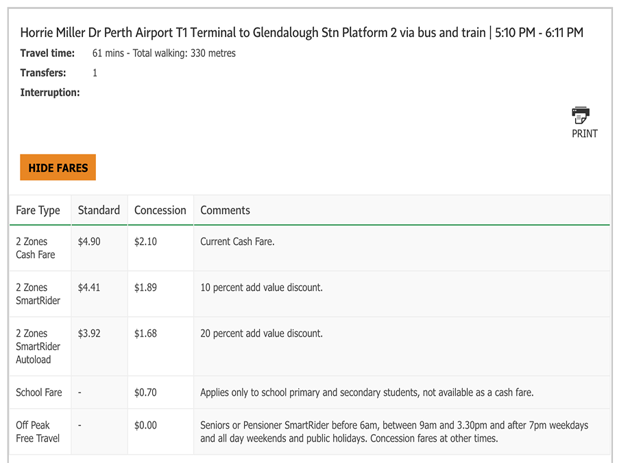 transperth journey planner 998