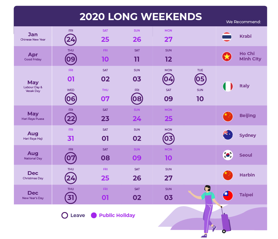 Public Holidays 2020: 43 Days Worth of Long Weekends – Blog – YouTrip Singapore