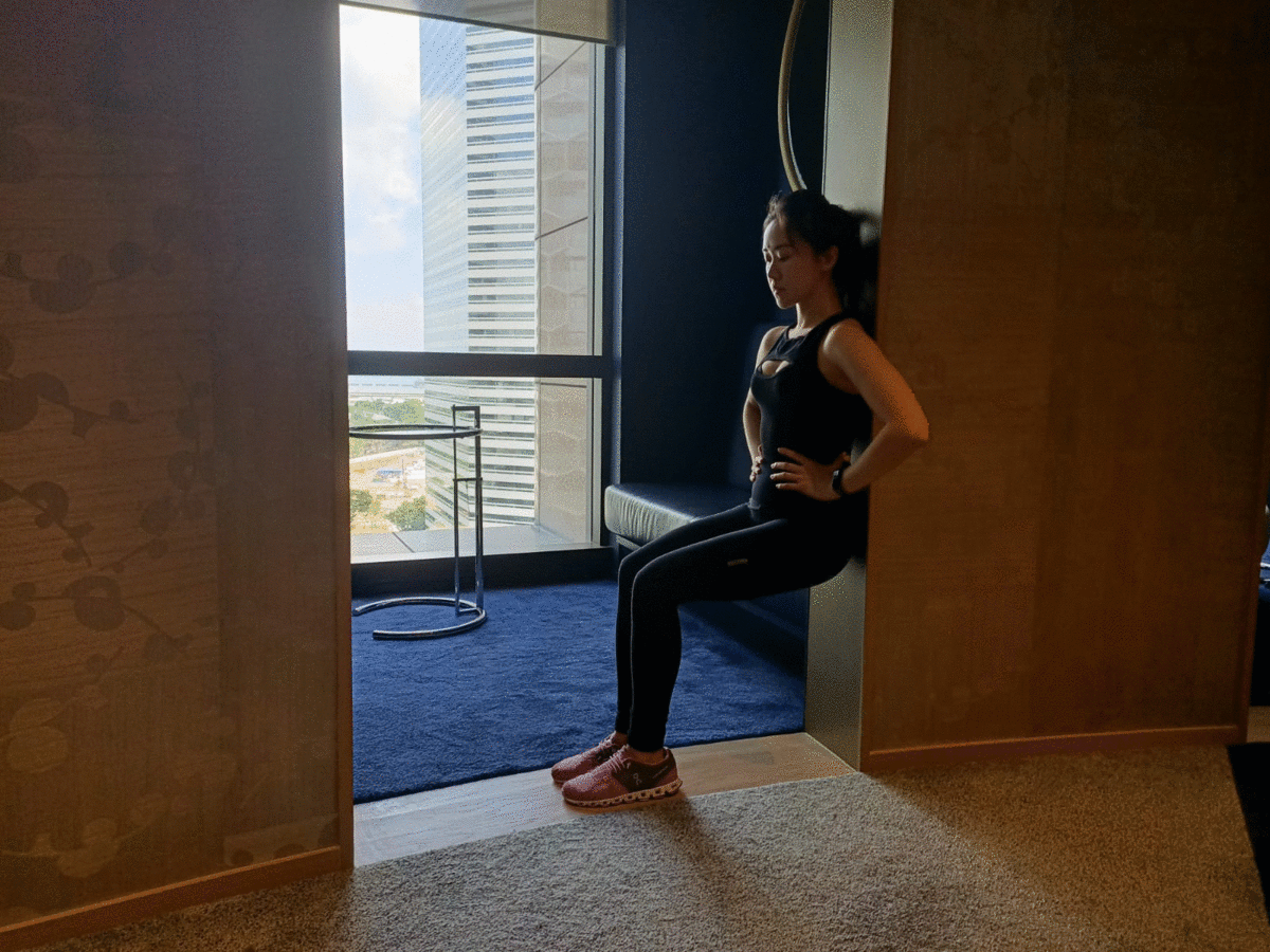 Wall Sit Bodyweight Exercise