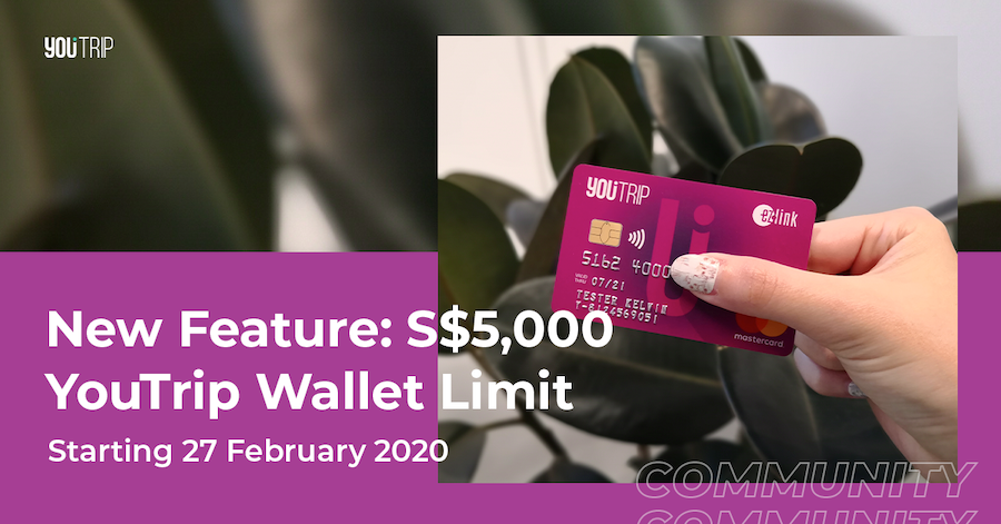 YouTrip New Feature: $5,000 Wallet Limit
