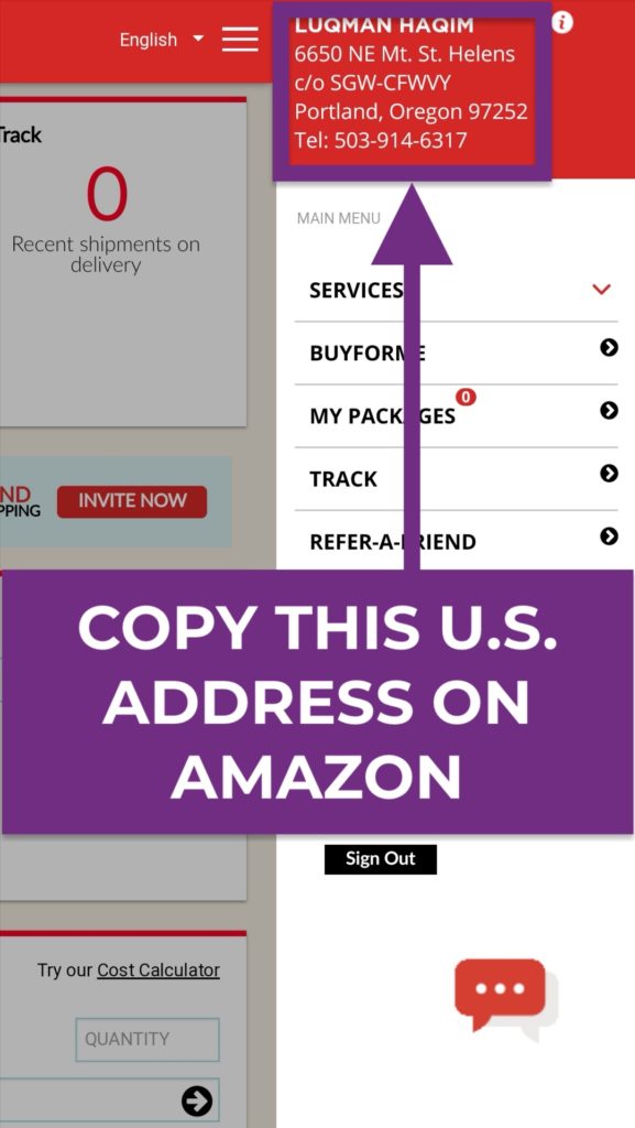How to Use Comgateway US sign up process address