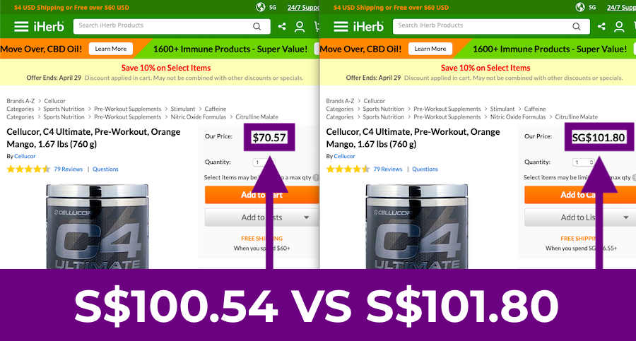 iHerb Hack: How to Pay Less Without Promo Codes: Cheaper C4 Pre-workout