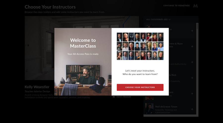 MasterClass Introduction Page