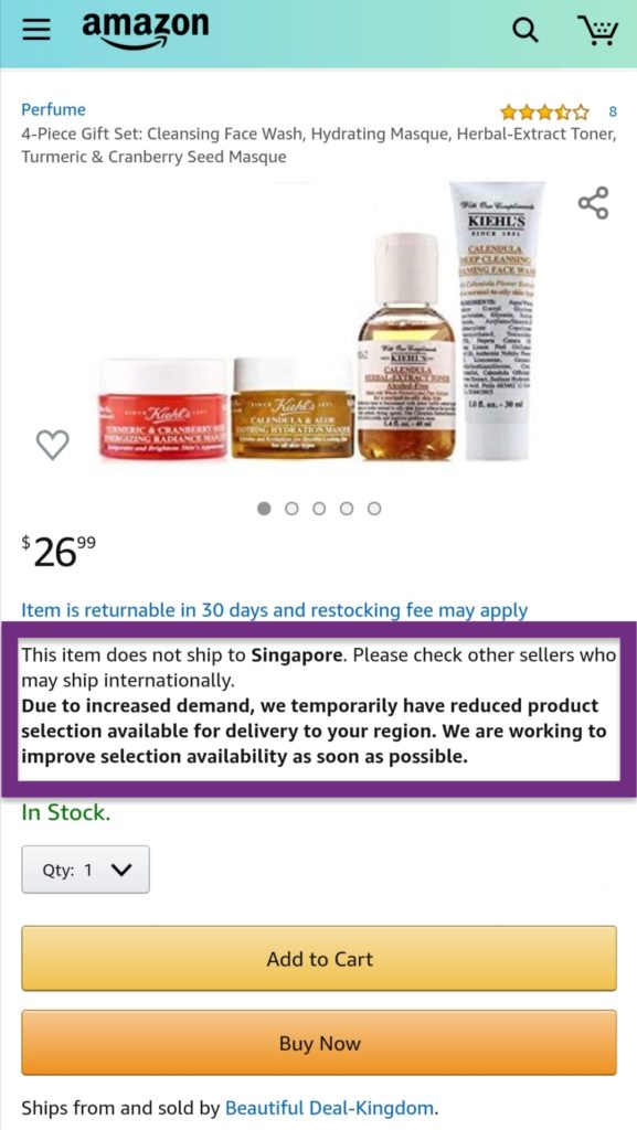 How to Use Comgateway US shipping does not ship to singapore