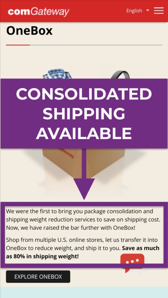 How to Use Comgateway US Shipping consolidated shipping