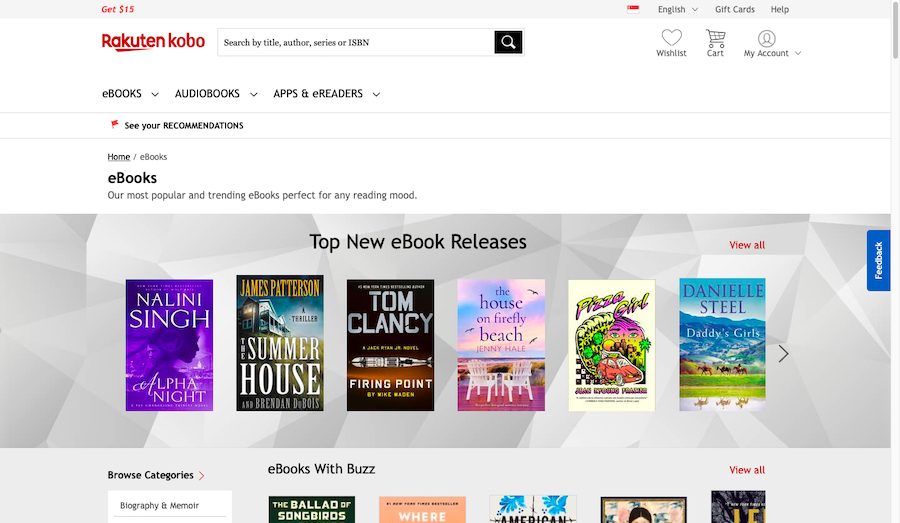 How To Use Rakuten Kobo: Step-By–Step Guide - Rakuten Kobo Home Page 