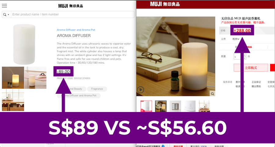 Buying Muji Items on Taobao: What Can You Expect – Muji Aroma Diffuser Price Comparison