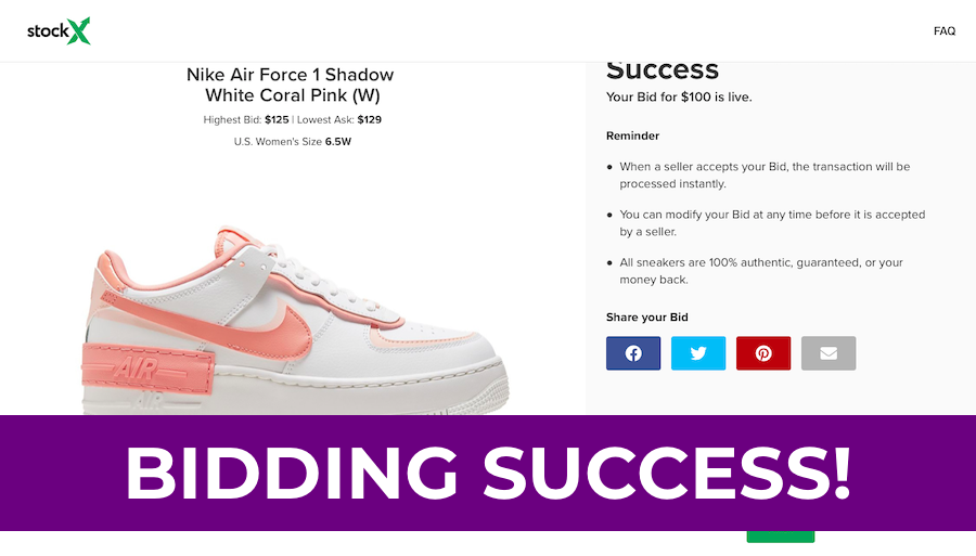 shoe bidding site