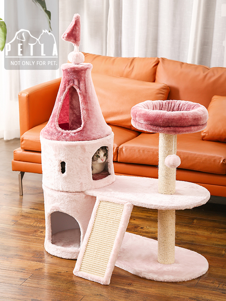 10 Best Cat Condos and Houses For Your Kitty - Pink Princess Cat Condo
