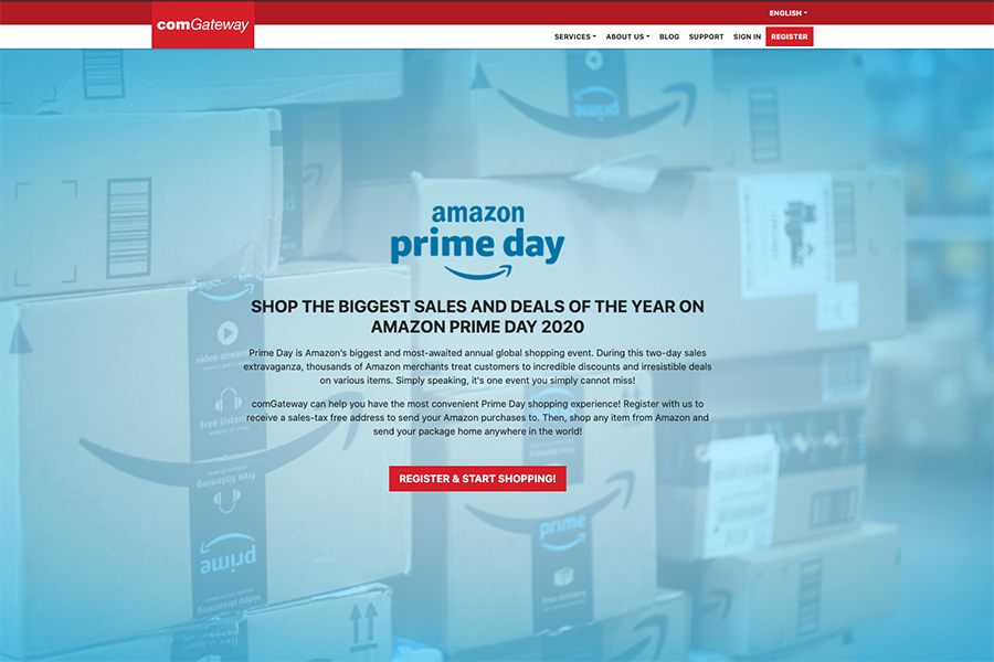 amazon prime day 2020 comgateway landing page