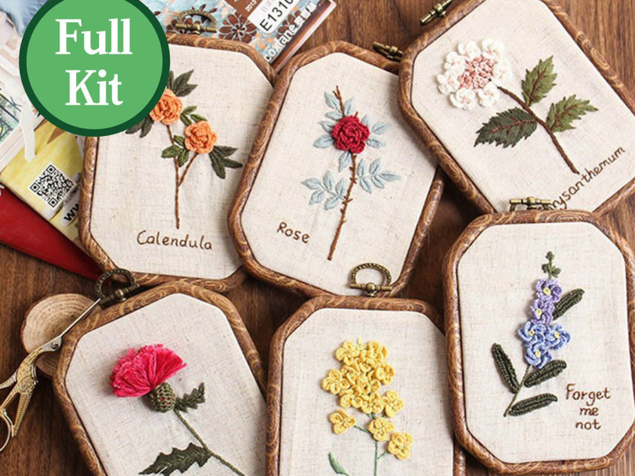 DIY Beginner Embroidery Kit by 55Tree