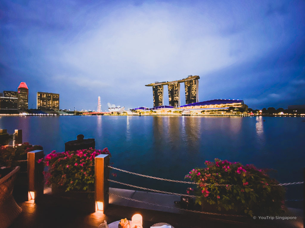 Fullerton Clifford Pier Gin Parlour View of Marina Bay Sands