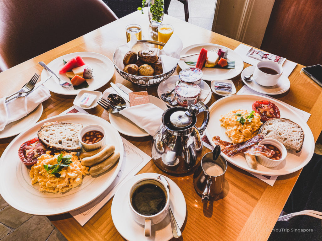 Fullerton breakfast buffet food spread