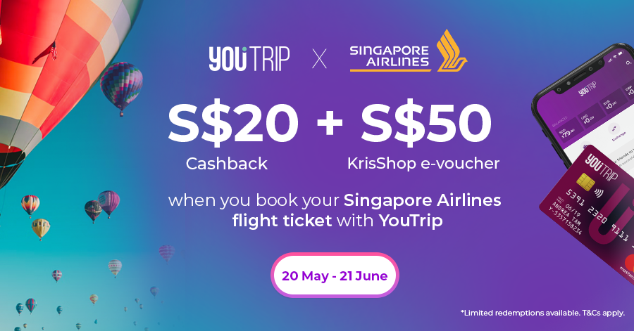 Singapore Airlines x YouTrip Mastercard Promo: It's Back With Up To S$280 Of Rewards When You Fly In 2022