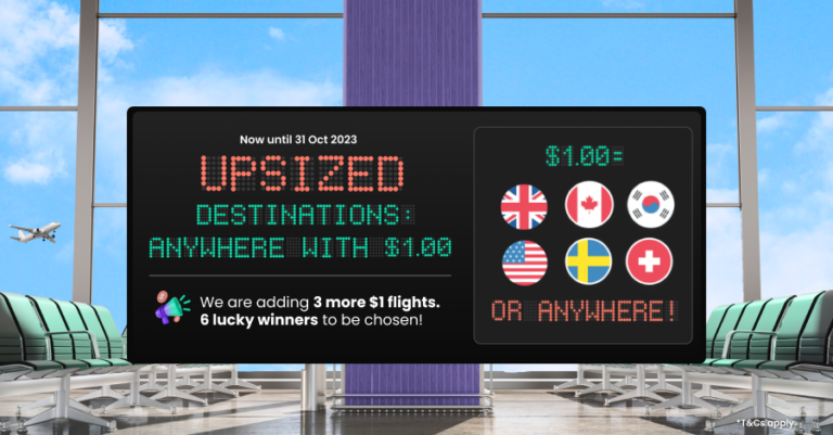 [UPSIZED GIVEAWAY] Destinations: Anywhere With $1 – YouTrip Singapore