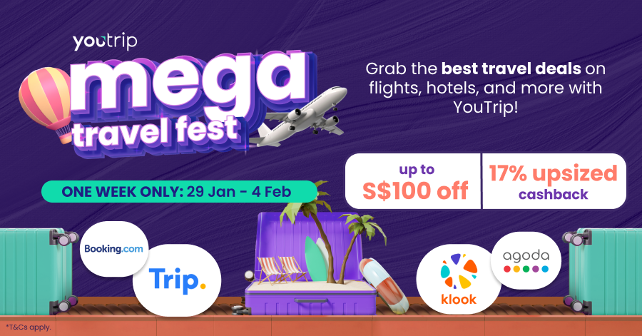 Mega Travel Fest: Grab The Best Travel Deals On Flights, Hotels, And More With YouTrip!