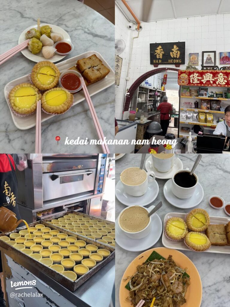 Ipoh white coffee, egg tarts and dim sum at the Nam Heong kopitiam