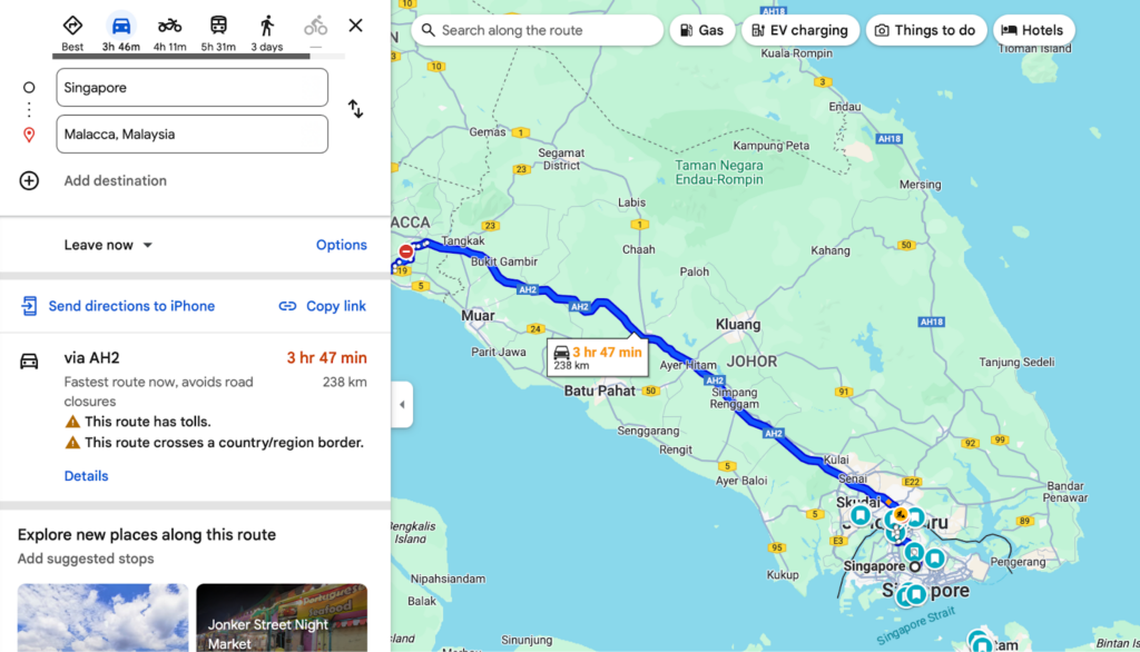 From Singapore to Malacca: Bus, Train, Plane or Car? (2025)