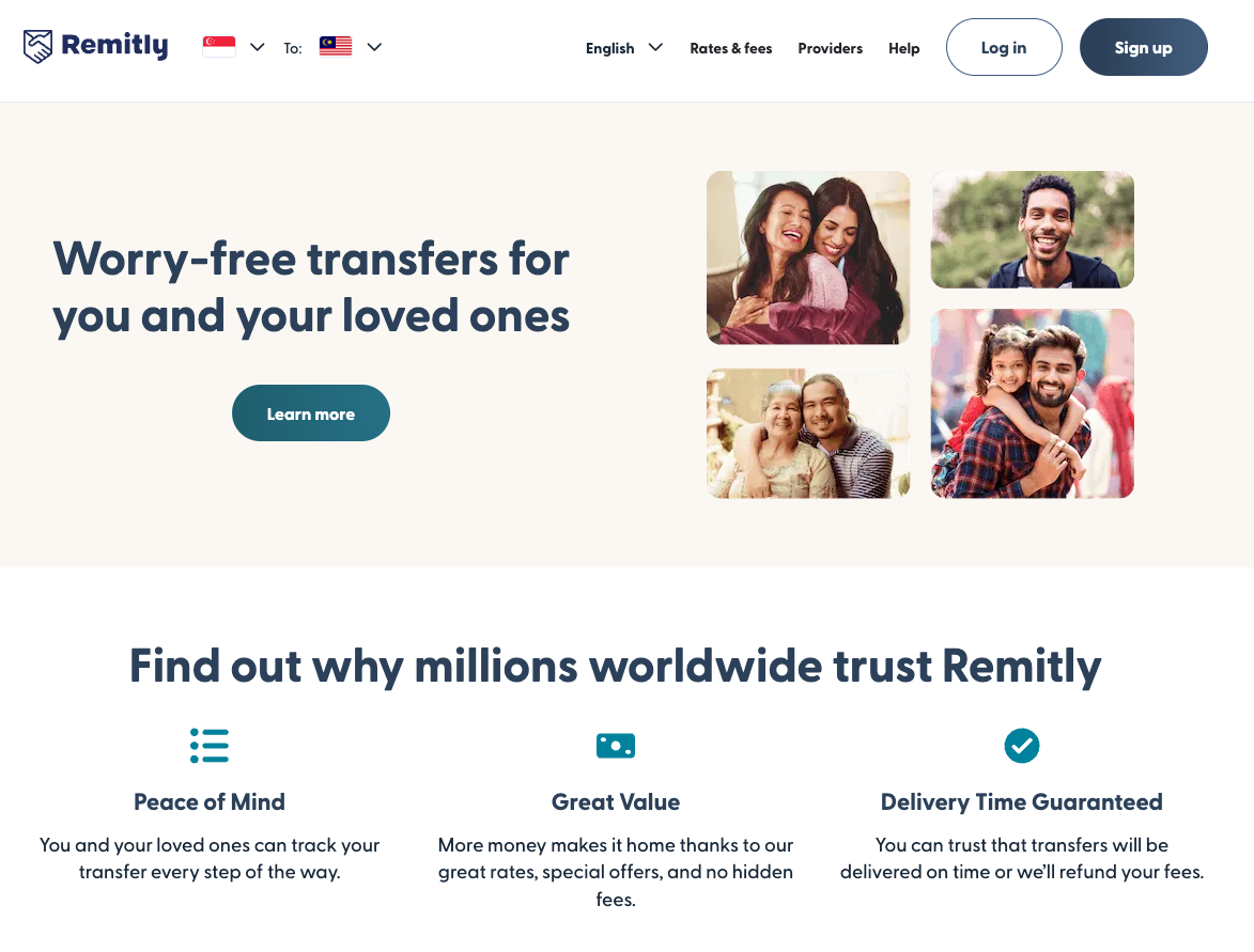 remitly singapore money transfer service