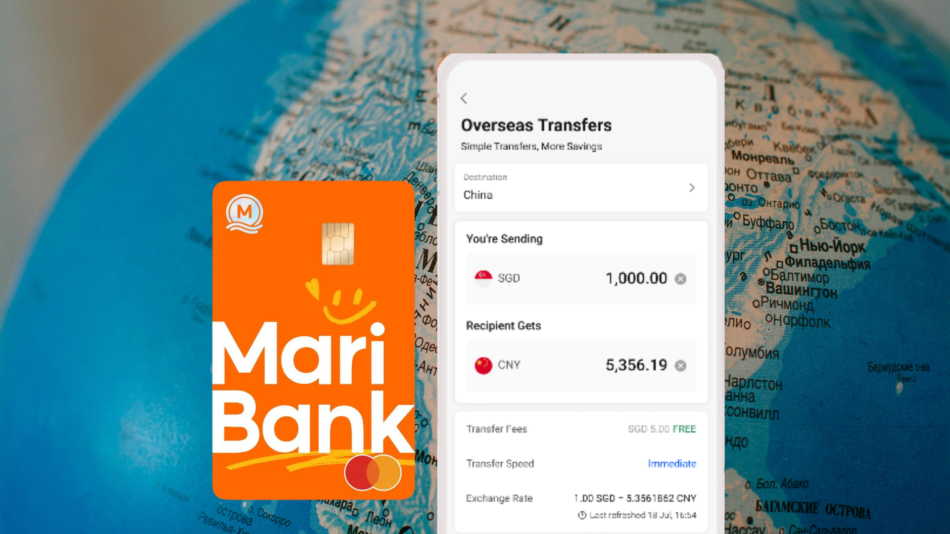 maribank overseas transfer singapore