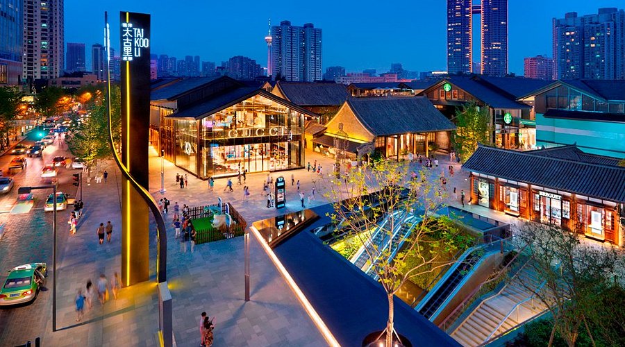 Low-rise designer boutiques and lanes at Sino-Ocean Taikoo Li, Chengdu