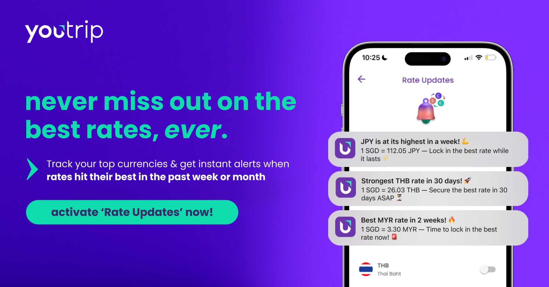 [NEW FEATURE] Rate Updates: Never Miss Out On The Best Rates, Ever.