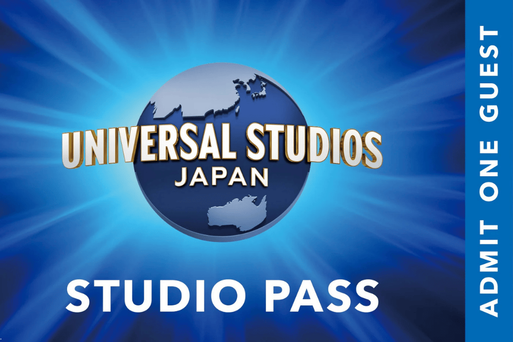 A Studio Pass admission ticket graphic reading 'Admit One Guest'