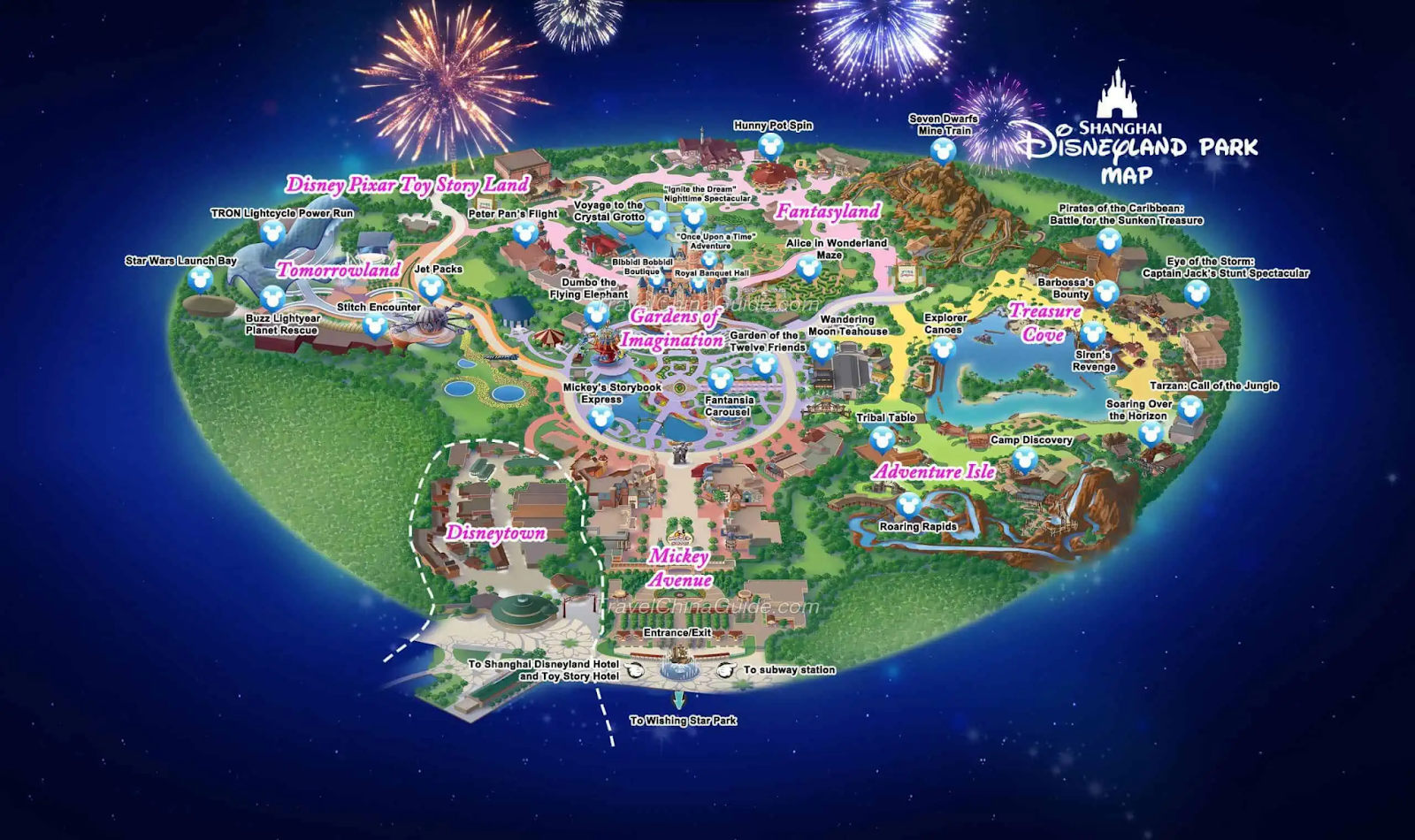 Shanghai Disneyland Map