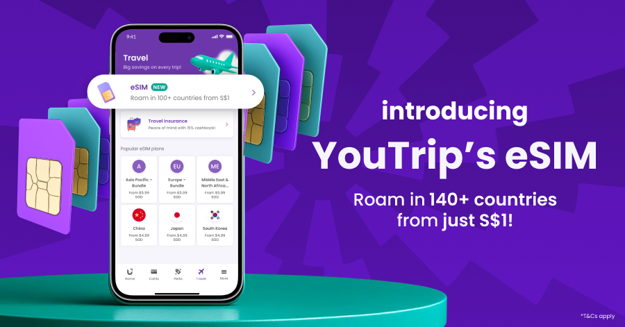 Introducing YouTrip’s eSIM: Roam in 140+ Countries From Just S$1!