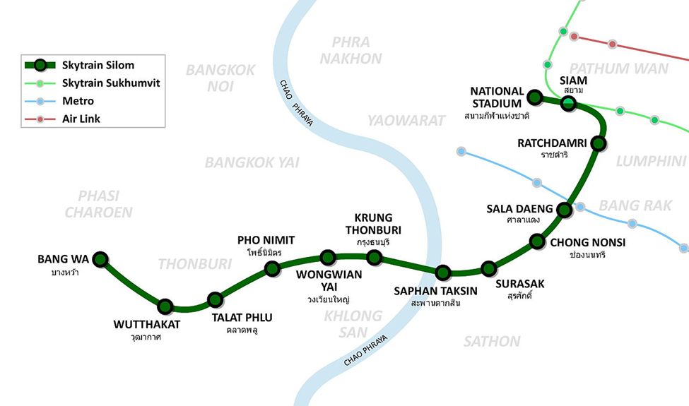 BTS Bangkok Silom Line (Dark Green Line)
