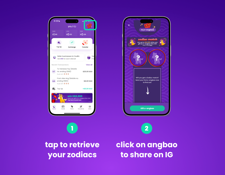 YouTrip Zodiac Match 2026: How to find the 'Share on IG' button in-app