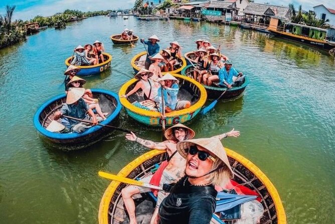 things to do in hoi an: basket boat ride in coconut village