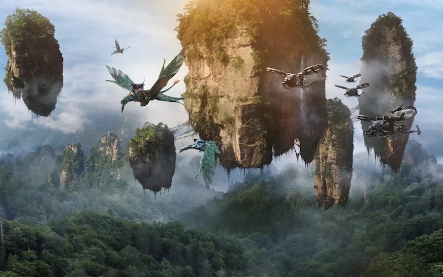 Floating Hallelujah Mountains from the film Avatar, partly inspired by Zhangjiajie