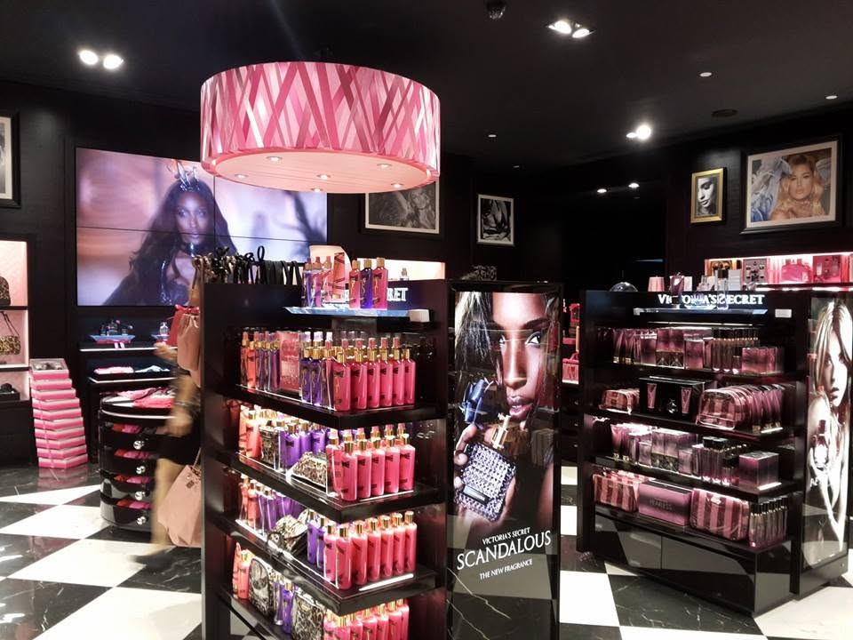Fragrance and accessories on display inside Victoria's Secret at Komtar JBCC