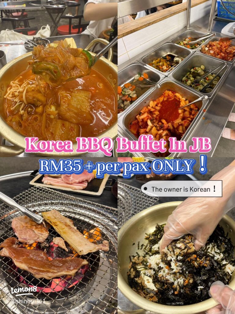 Kimchi stew, banchan bar and garlic fried rice at Itaewon BBQ Buffet