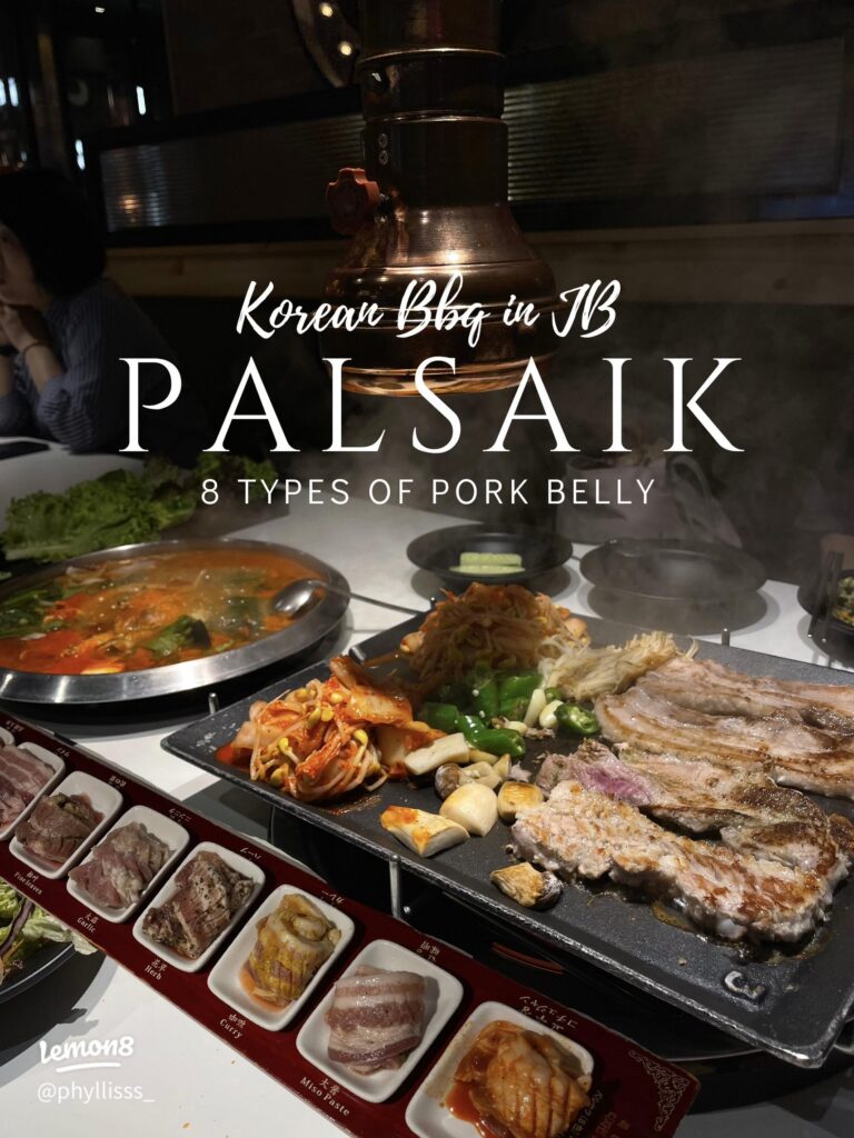 Eight-flavour marinated pork belly platter at Palsaik Korean BBQ