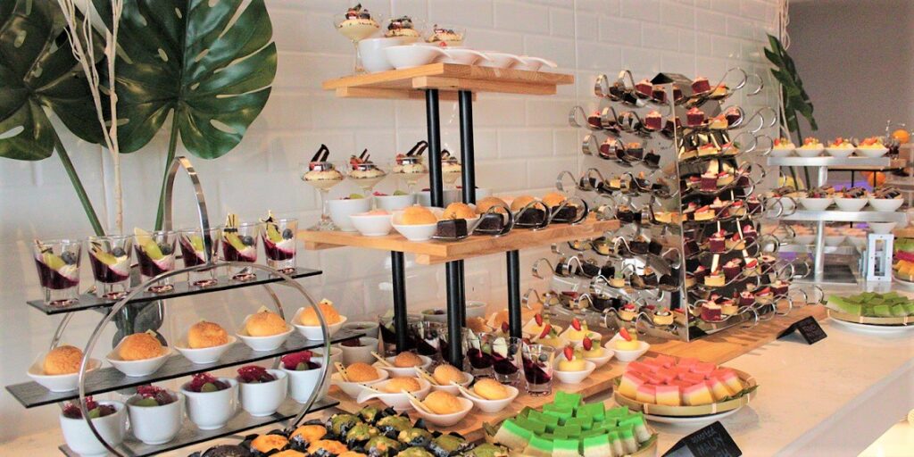 Buffet setup at TROVE Johor Bahru, JB's cheapest hotel buffet near JB Sentral