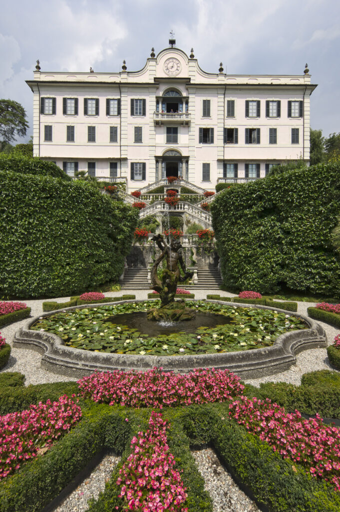 Villa Carlotta's grand facade and gardens in Tremezzo