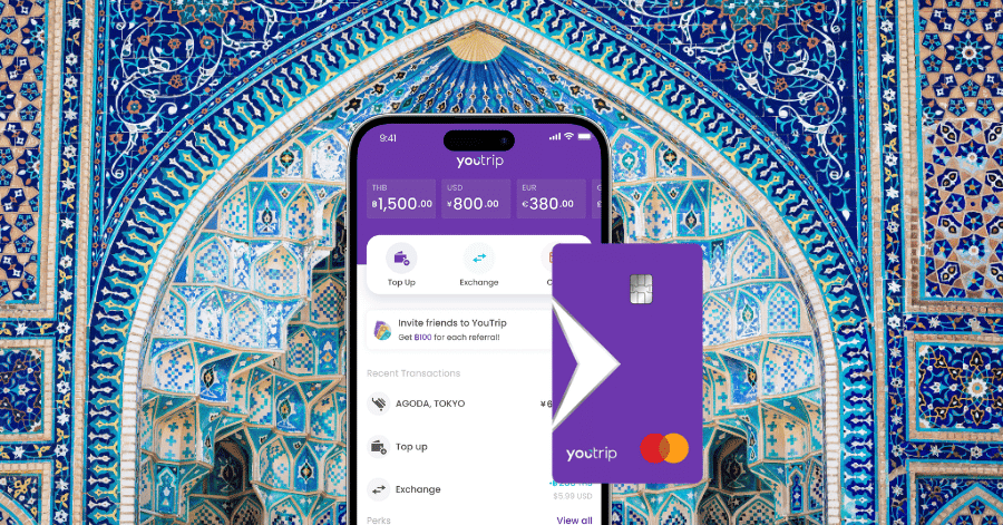 YouTrip card and app used for paying in Uzbekistan